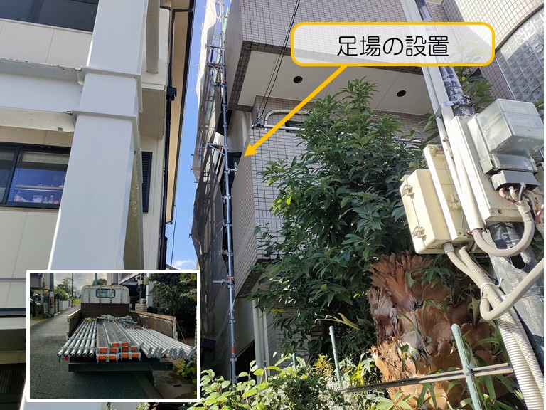 和泉市　足場の設置